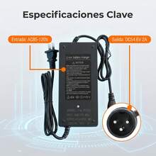 Cargador de batería de litio de 48 voltios - Tipo de Enchufe A USA (110-127V) - Ver 2