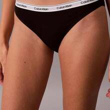 Calvin Klein Icon Logo Bikini QD5044  Thongs For Women Underwear - 黑色 - 查看 3