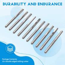 10Pcs 2 Flute Cnc Router Bits 3.175Mm Straight Slot Steel Milling Cutter For Wood Plastic - Multicolor - View 5