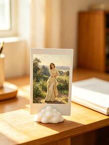 1/5pcs Cute Cloud-Shaped Photo Frame Stands,Photo Display,Plastic Picture Frame For Rooms, Office, Cute Desk Organizer Suitable For Photos, Cards, Post-Its - Multicolor - View 3