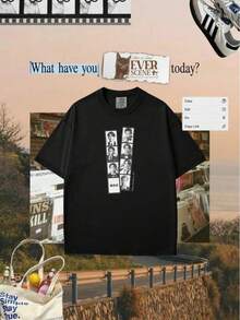 World Tour T-Shirt, Arirang Photo Booth, Comfortable Colors, Retro Style Aesthetic, Merchandise, T-Shirt, Gift For Army Fans 2026, Women's Blouses, Blouses, Casual Blouses For Women, Informal Blouses For Women, Women's Tops, Tops, Unisex. - 黑色 - 查看 1