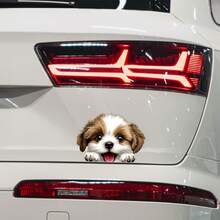 Stiker Mobil Anak Anjing Mengintip Realistis, Stiker Bodi Anak Anjing Menjulurkan Lidah dengan Bahagia, Cocok untuk Mobil, Truk, dan SUV, Dekorasi untuk Pemilik Hewan Peliharaan - 1 buah - View 3