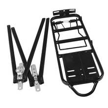 Bicycle Rack Aluminum Adjustable Cycling Luggage Carrier 70kg Capacity Bike Rack Rack Cargo Carrier - 黑色 - 查看 9