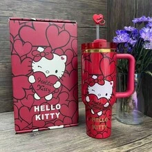 SANRIO 40 Oz Tumbler Stainless Steel Coffee Mug Cup Insulated Portable Vacuum Travel Tumbler With Handle Lid Straw Water Bottle Stanleyss - Multicolor - View 6