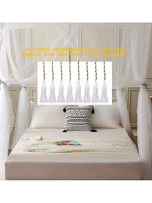 Outdoor Mosquito Net, Curtain Bed Cover, Rainbow Mosquito Net, Princess Mosquito Net, Suitable For 4-Post Bed Elegant Mosquito Net Set, Mosquito Netting With Hooks And Tassel Rope, Screen-Style Bed Cover Curtain, Mosquito Net - A - View 4