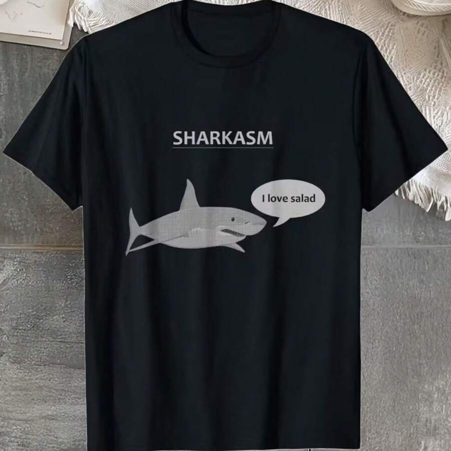 Printed T-Shirt For Men And Women - Black - View 1
