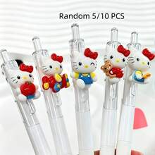 Bộ 5/10 bút bi hoạt hình Sanrio, bút viết hình hoạt hình dễ thương dành cho học sinh, đồ dùng văn phòng phẩm cho học sinh, quà tặng sáng tạo đáng yêu. - A - Xem 10