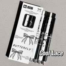 5pcs/Set Pastel Bowknot Pattern Retractable Neutral Pens, Comes With Gift Box, Smooth Writing, Suitable For Study, Office, Diary - A - View 8