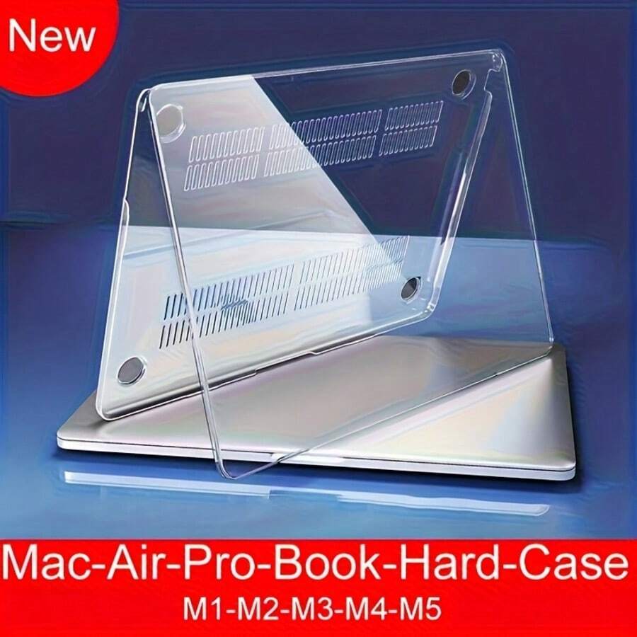Air 13"/15" (M4/M3/M2, 2023-2025) Hard Shell Case, Ultra-Thin Design, 100% Color Matched, Transparent - Transparent - View 1