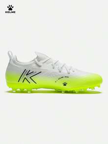 KELME 男士足球鞋，Jidian 5.0 中档 MG 专业比赛短钉鞋，成人日常训练鞋 - 白綠 - 查看 5