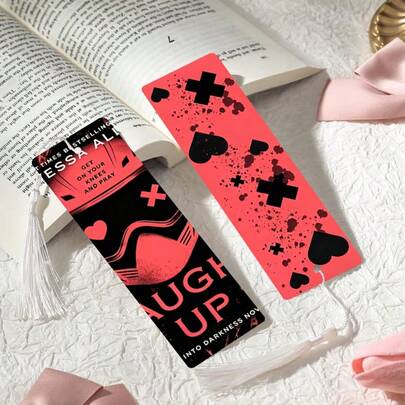 2 chiếc bookmark in hình bằng chất liệu PET, tinh tế, chống thấm nước và bền bỉ, thiết kế họa tiết độc đáo giúp việc đọc sách thêm thú vị, món quà hoàn hảo cho bạn bè trong mùa tựu trường (dây tua màu ngẫu nhiên).