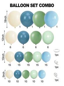 Blue Love Bow Balloon Arched Set,Multiple Sets, 18/12/10/5 Inches Blue Sand White Sea Blue Mist Blue Maca Blue Maca Green Retro Green Light Blue Balloon Arched Wreath, Suitable For Baby Shower Bridal Gift Party Jungle Wedding Birthday Theme Gender Reveal Anniversary Party Decoration - Blue - View 18