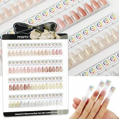 Regalo de Navidad Tablero magnético desmontable de 60 colores para exhibir esmaltes de uñas, Tablero de comparación de efectos de esmalte UV y en gel, Tarjeta de prueba de color de esmalte de uñas, Paleta magnética para mezclar colores de arte de uñas