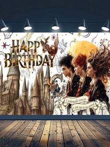 Phông nền sinh nhật Thế giới Phép thuật Harry Potter, Phông nền tiệc lâu đài và nhân vật nghệ thuật đẹp mắt, Nâng tầm trang trí tiệc của bạn với phông nền Harry Potter đầy mê hoặc này, mang đậm phong cách hoài cổ mà người hâm mộ sẽ yêu thích. Với các bản in nghệ thuật về lâu đài, Bộ ba Vàng và các họa tiết ma thuật, phông nền này sẽ tạo thêm không khí mộng mơ và sống động cho bất kỳ buổi lễ nào. - Lý lịch - Xem 6