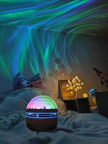 [Aurora Night Light] 1pc Aurora LED Projection Night Light USB Powered Multicolor Northern Lights Projector With Remote Control, Adjustable Brightness - Suitable For Bedroom, Living Room Decoration LED Light - Multi-color light - View 5