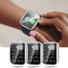 3 piezas Protector de pantalla & Funda protectora para Bip 6, borde de TPU suave con recubrimiento electrolítico, cobertura completa antiarañazos, funda de reloj - 3 transparentes - View 8