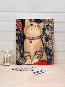 DIY无框丙烯画套装 - 可爱小猫，40*50厘米，艺术个性化定制，适合卧室装饰和艺术墙，简单有趣的绘画体验，无需绘画经验，实现你的绘画梦想，沉浸在缤纷的色彩世界中，每一笔都是自我表达，为生活增添浪漫气息，是馈赠亲朋好友的最佳礼物 - 多色 - 查看 2