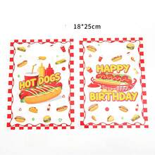 10/30/50pcs Hot Dog Printed Reusable Pearlescent Film Tote Bags Suit Packing, Party Favors And Fun Decoration, With Creative Packaging Design - Printed Version (10 Pieces/pack) 18*25cm - View 6