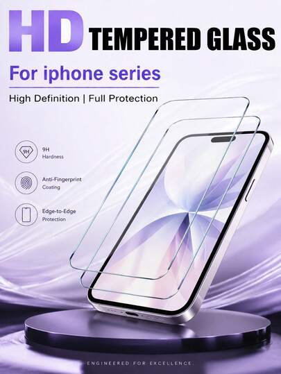 Bộ 2 miếng dán màn hình cường lực siêu trong suốt, tương thích với iPhone 17 Pro I Max/17 Pro/17 Air/17 E/17/16 Pro Max/16 Pro/16 Plus/16E/16/15/14/13/12/11. Khôi phục hoàn hảo màu sắc màn hình gốc, được cắt chính xác để vừa khít. Chống trầy xước và bền bỉ, không có viền trắng hay bọt khí, không ảnh hưởng đến việc sử dụng ốp lưng, cảm ứng nhạy. Phụ kiện điện thoại cung cấp khả năng bảo vệ toàn diện cho màn hình điện thoại.