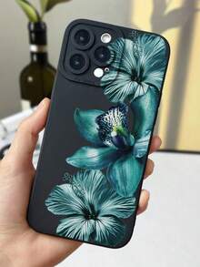 Floral Fashion 花卉印花鏤空磨砂黑保護手機殼，適用於 iPhone 16/11/16pro/16plus/16promax/16e/15Promax/13/14/12/XS/XR/7G/8P，Galaxy S25/S25PLUS/S25 Ultra/A16/A36/A26/A56/A50/A12/A32/A52/A72/A51/A21S/A13/A14/S24/S24PLUS/S24Ultra/S20/S23/S22/A53/S20FE/S21，11/12Pro/12/12X/13Pro/14Pro/15Pro/X3pro，10/9/Note9/12c/Note11pro/Note8Pro/9C/9a - 彩色 - 查看 2