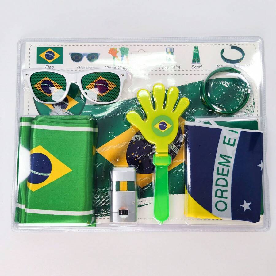 2026 Argentina Football Fan Kit For The USA, Canada And Mexico World Cup: Flags, Glasses, Handkerchiefs, Face Paint And Cheerleading Accessories - 杏色 - 查看 1