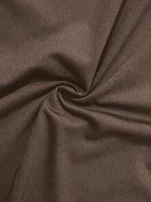 Vestido ajustado corto de manga corta con cuello en V liso para baile de graduación - Cafetería - Ver 9