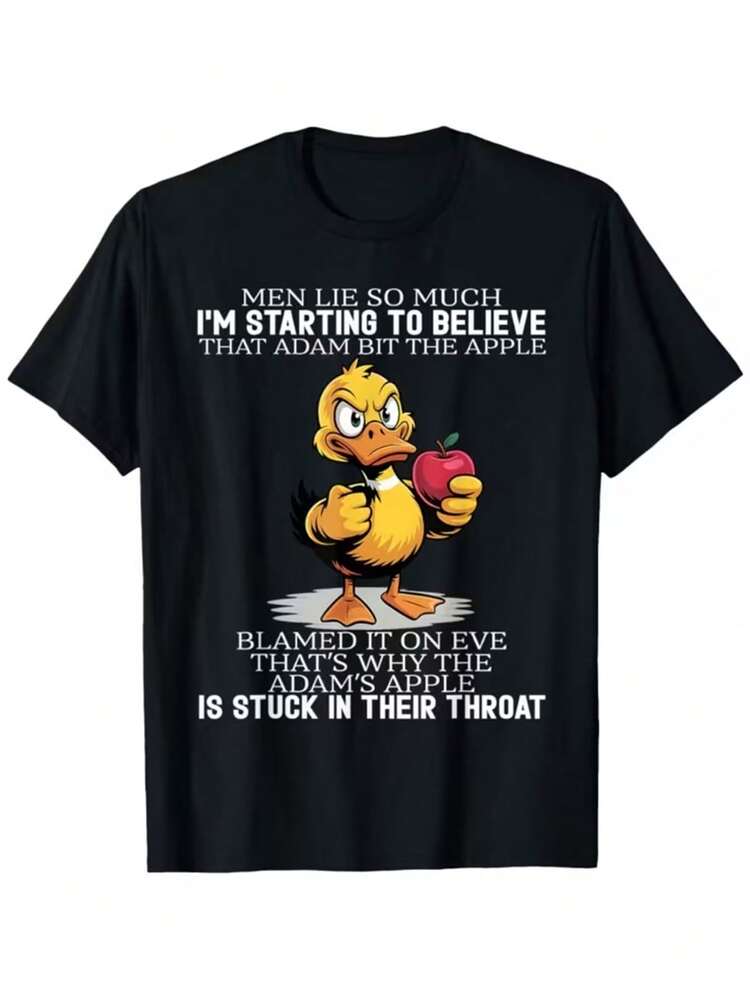 Camiseta de algodón de manga corta para hombre, ropa de moda, cómoda y transpirable, con diseños divertidos, ropa masculina moderna y versátil, adecuada para el Día del Padre, el Día del Hombre y otras festividades, un regalo perfecto. - Negro - Añade 5