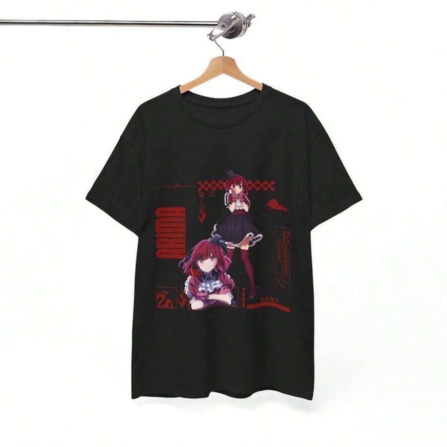 OS1Hi No Ko Anime T-S1Hirt Arima Kana Diseño inspirado en j1japonés Ídolo Manga S1Hirt Otaku Gifute Estética Streetwear Fan Art StY1Le UniS1ex T1EE! 220g Camiseta 100% algodón - M-en - S-Forma y comodidad que duran-SAdecuado para todas las personas, ya sean mujeres o hombres-Tejido duradero de alta calidad adecuado para todas las estaciones, suave al tacto pero hecho para durarTops transpirables para mujer-en Conjunto de otoño S para mujer-en Conjunto de vacaciones S para mujer-en Disfraz Y2k Camiseta Camisa De - Negro - Ver 1