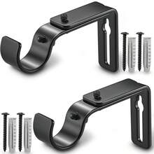 2/3pcs Adjustable Curtain Rod Brackets, Suitable For 1 Inch Diameter Curtain Rods - L-shaped - View 12