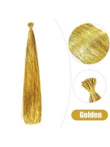 30pcs/Pack High Temperature Synthetic Hair Bundles With Gold And Silver Metallic Strands - Multicolor - View 11