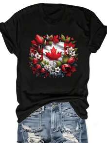 1 Piece Al-Hadar Women's T-Shirt - Cultural T-Shirt In Arabic, Soft Cotton, Loose Fit, Short Sleeve, Round Neck, Casual, 180g, 100% Cotton - 黑色 16 - 查看 1
