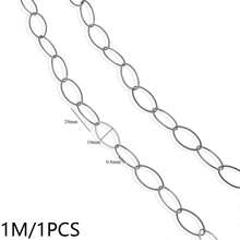 1m 304 Stainless Steel 18K Gold Plated Mixed Paperclip Chain, Oval And Rectangular Links Suitable For DIY Jewelry Making - Chain - View 18