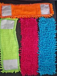 4 cabezales de repuesto de trapeador en colores surtidos, que incluyen cabezales de trapeador y un cubo plegable, adecuados para la sala de estar, el dormitorio, el baño, la cocina y el inodoro. Tienen una gran capacidad de absorción y eliminación del polvo, se secan rápido, inhiben el crecimiento bacteriano y son fáciles de ensamblar, desmontar y limpiar. - Multicolor - Ver 5