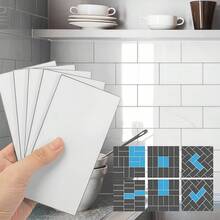 16pcs Marble Pattern Wall Stickers, Self-Adhesive Waterproof Decorative Stickers For Home Decor - A - View 8
