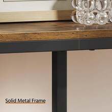 Narrow Console Table 20x180x80 Cm Iron Wood Hallway Table For Small Spaces Easy Assembly Sturdy Entryway Sofa Table Rustic Brown Black - 20x160x80 cm - View 7
