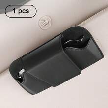 Summer Car Fashion Glasses Holder, Leather Car Sun Visor Glasses Storage Box, Car Eyeglasses Clip - A - View 12