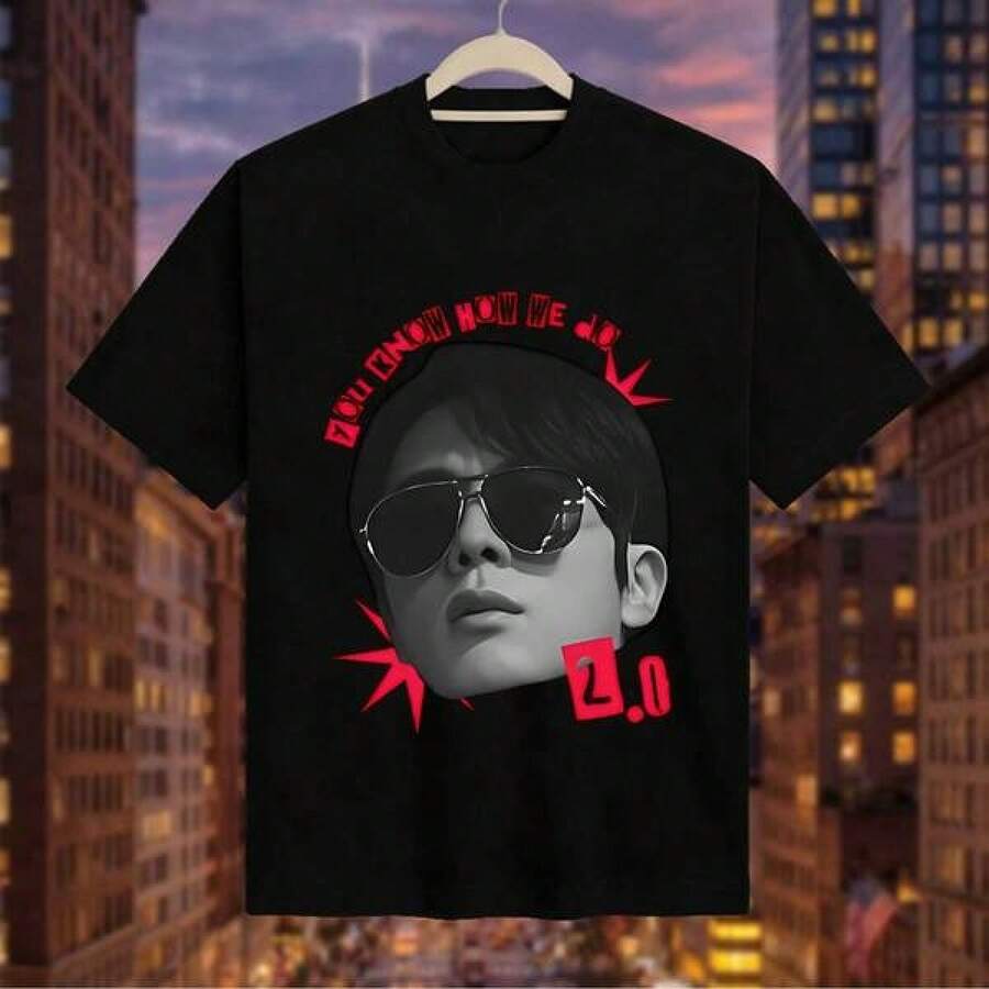 Arirang World Tour 2026-2027 T-Shirt, Gift For K-Pop Idol Fans, Lightweight And Breathable T-Shirt, Suitable For Female K-Pop Fans, Women's Blouses, Casual Blouses For Ladies, Casual Blouses For Ladies, Women's Tops, Tops, Unisex. - 黑色 - 查看 1