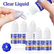 Dueloit 1pc/6pcs/10pcs/20pcs/40pcs Rhinestone Diamond Nail Glue, 3g Clear Long-Lasting Nail Glue, Nail Tip Glue, Nail Art Supplies - 無色 - 查看 8