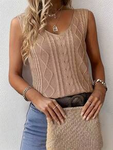 European & American Hot-Selling Korean Style Girl Chunky Knit Vest ...