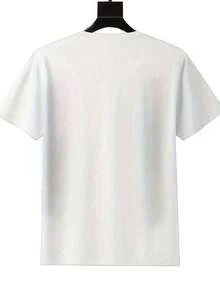 Women's White T-Shirt With Heart, Cross And Shamrock Print, For St. Patrick's Day, Christian Religious Gift, 220g, Casual Daily. - 白色 - 查看 5
