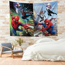 1pc Classic Anime S Pider-Man Multiverse Assembly Tapestry Miles Morales Ghost Spider Gwen Web Slinging City Skyline Living Room Bedroom Headboard Wall Hanging Decor Boys Room Gaming Room Game Room Scene Layout Anime Fans Birthday Party Gathering Photography Background Dorm Aesthetic Art Wall Hanging Table Backdrop - Nhiều màu - Xem 5