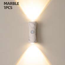 Smart LED Wall Light, 3-Color Adjustable, With Motion Sensor, Indoor Magnetic LED Sensor Wall Light, Battery Powered, Adjustable Color Temperature, USB Rechargeable Night Light, Wireless Magnetic Wall Light, Suitable For Hallway, Bathroom, Bedroom - Hourglass Design [Regular Version] - View 33