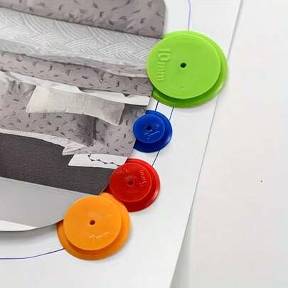 1 Set/2 Sets/3 Sets/4 Sets/5 Sets Ensemble de roue de traçage en plastique pour la couture, outils de patchwork multi-tailles et règle de marquage faite main, roue de traçage DIY, outils de marquage pour la couture couleur aléatoire