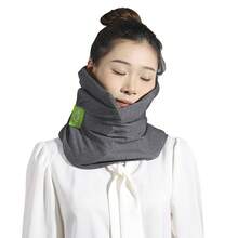 U-Shaped Neck Pillow, Portable Travel Head Support Pillow For Plane Train High Speed Rail Nap - 灰色 - 查看 5