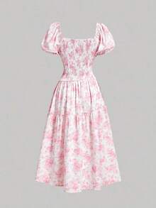MOD Ditsy Floral Print Midi Dress For Tea - Multicolor - View 2