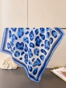 1 chiếc khăn bandana giả lụa in họa tiết da báo, đa năng, thanh lịch, có thể dùng làm khăn quàng cổ, khăn trùm đầu hoặc khăn choàng. - Nhiều màu - Xem 9