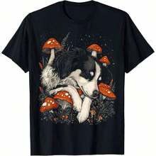 1 Piece Hiking T-Shirt With Bernese Mountain Dog Design, All Seasons, 100% Cotton, Single-Sided Print, Crew Neck, Short Sleeve, Unisex, Base Layer, 180g Cotton - 顏色 2 - 查看 1