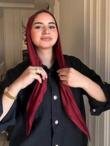 1pc Instant Triangle Hijab, All-In-One Tie-Up Design, Quick Wrap Without Slipping, No Undercap Needed, Suitable For Daily Wear, Prayer, And Outings - Instant Triangle Hijab - View 23