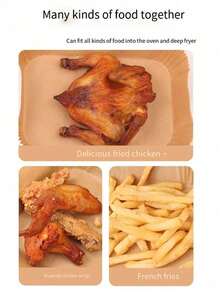 Paket Hemat 50 pcs, Alas Kertas Sekali Pakai Persegi Panjang untuk Air Fryer 8 Qt ke Atas, Alas Kertas Anti Lengket Persegi Panjang untuk Air Fryer, Alas Kertas Masak Persegi Panjang dalam Kantong untuk Restoran, Selamat Hari Raya Idul Adha - Coffee Brown - View 8