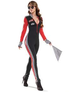Women Racing Driver Outfit Cosplay Motorcycle Suit Costume Roleplay Jumpsuit Bodysuit Party Photoshoot TDKH - Black - View 6